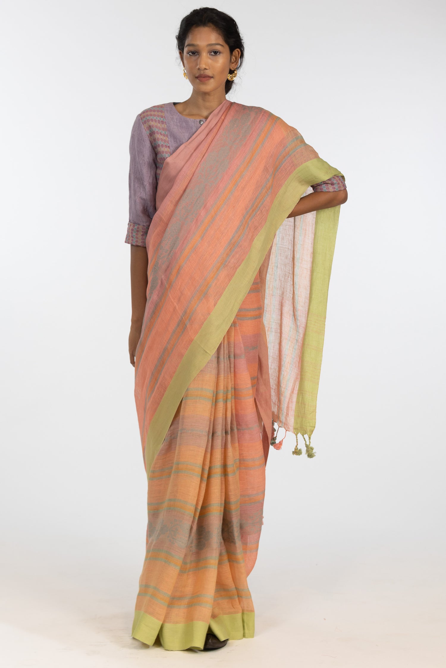 ARCHANA' Linen Handloom Sari