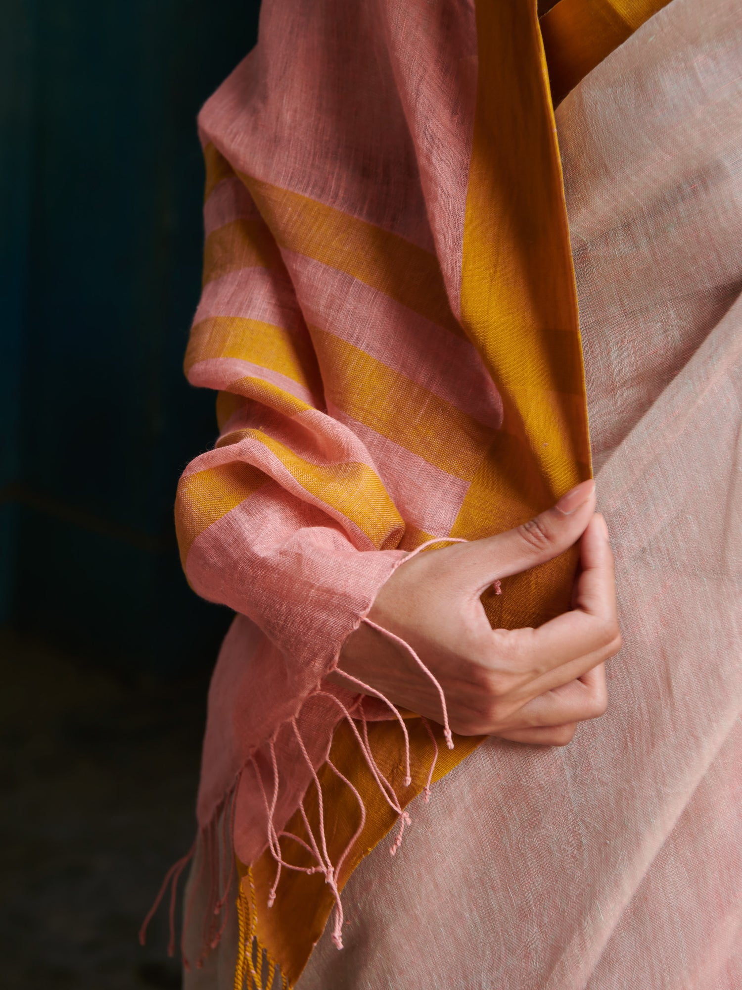 Anita Linen Handloom Sari