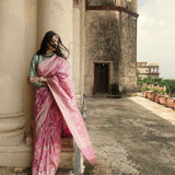 'Indra Ki Pari' Gulabo Kadhua Benarasi Handloom Sari