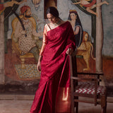 'Natkhat Chiraiya' Katthai Tanchoi Benarasi Handloom Sari