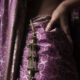 'Chaand Ki Jaali' Baigani Vaskat Benarasi Handloom Sari