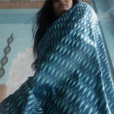 'Firozi Marmari' Aasmani Tanchoi Benarasi Handloom Sari