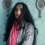 'Asharfi' Aasmani Brocade Benarasi Handloom Jacket
