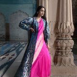 'Mohar' Neel Brocade Benarasi Handloom Jacket