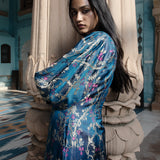 'Mohar' Neel Brocade Benarasi Handloom Jacket