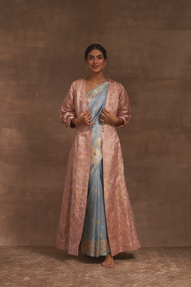 'Shailmani' Gulabo Tanchoi Benarasi Handloom Jacket
