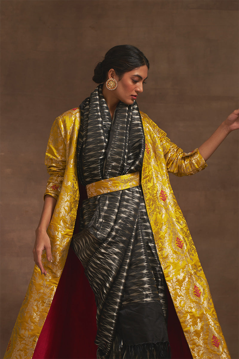 'Gomed' Pitambari Tanchoi Benarasi Handloom Jacket