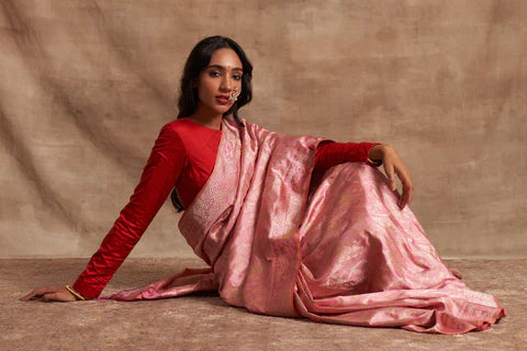 Kasturi Kundal: Ethnic Grace of Pure Gold Saree, Handloom Tussar Silk Saree, and Benarasi Sari