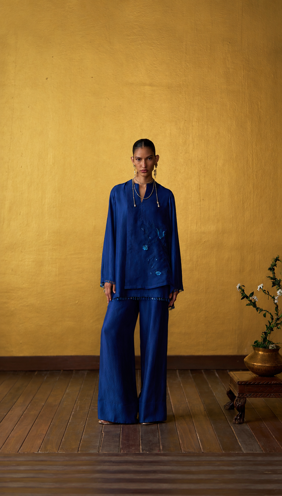 Ami Cobalt Blue Tunic Set