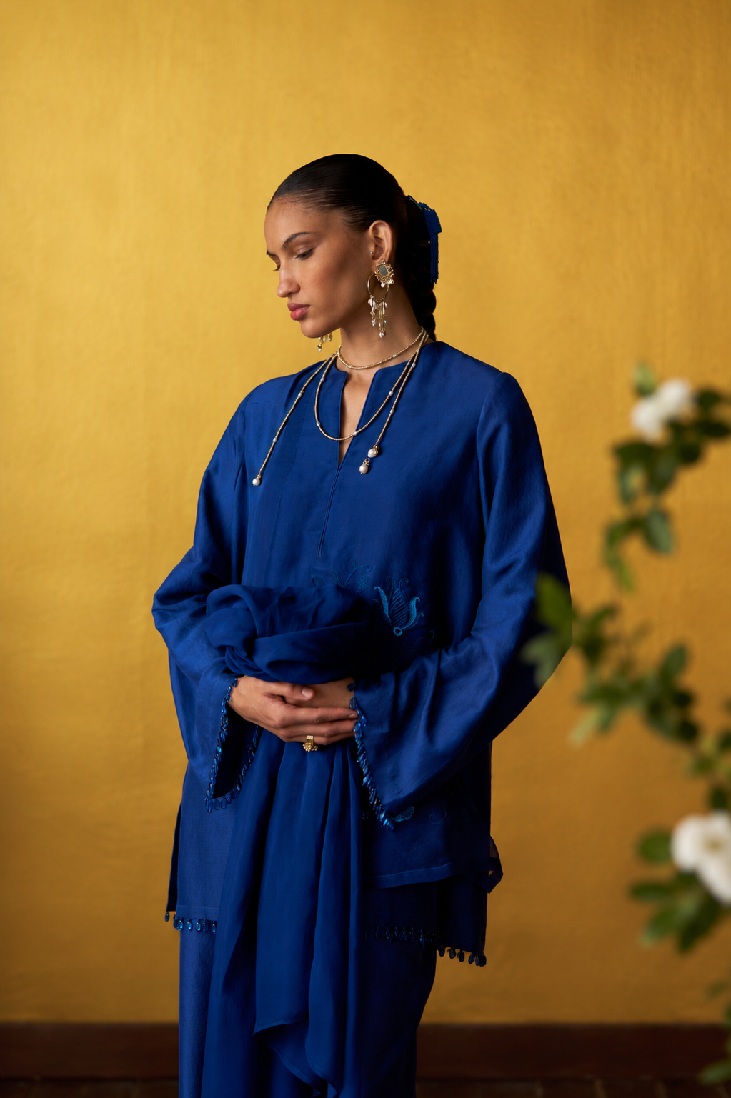 Ami Cobalt Blue Tunic Set