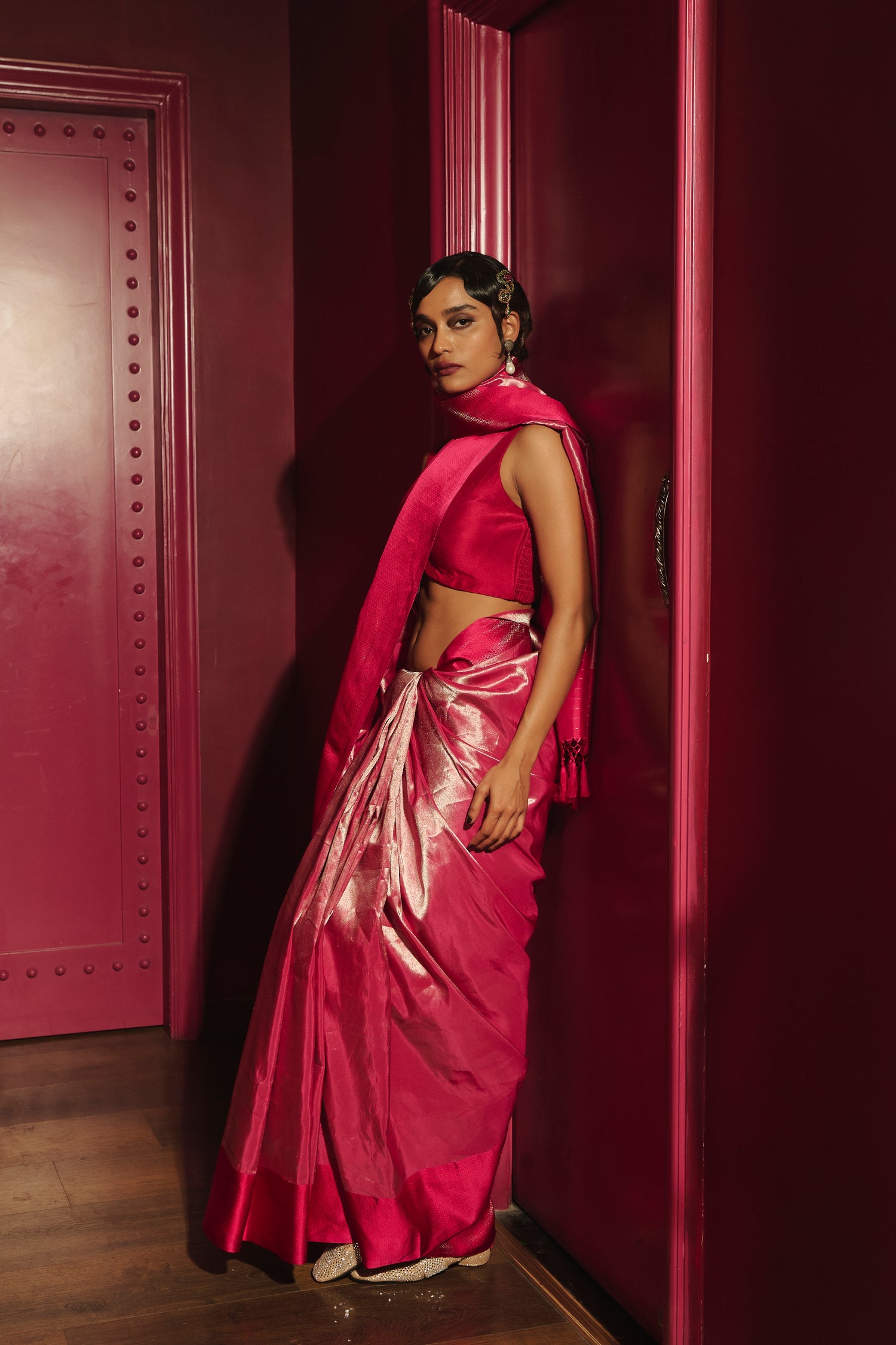 Hawa Hawai Tissue Banarasi Handloom Sari