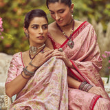 'Josephine' Jangla Kadhua Zari Handloom Sari with Embroidered Border