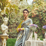 'Lady Jessica' Kadhua Meenakari Zari Handloom Sari with Embroidered Border