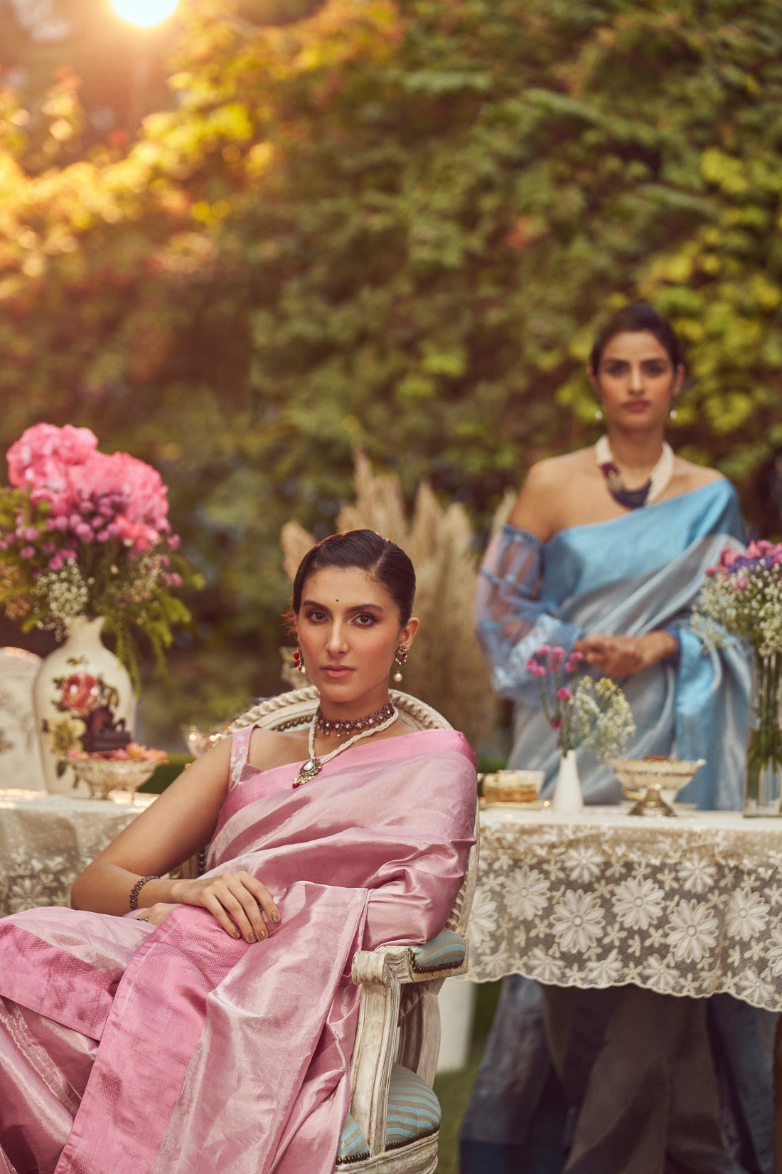 'Irene Adler' Tissue Handloom Sari