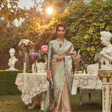 'Jane Austen' Kadhua Zari Handloom Sari with Embroidered Border