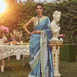 'Valeria' Kadhua Meenakari Handloom Sari with Embroidered Border