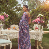'Catherine' Dampach Zari Handloom Sari with Embroidered Border