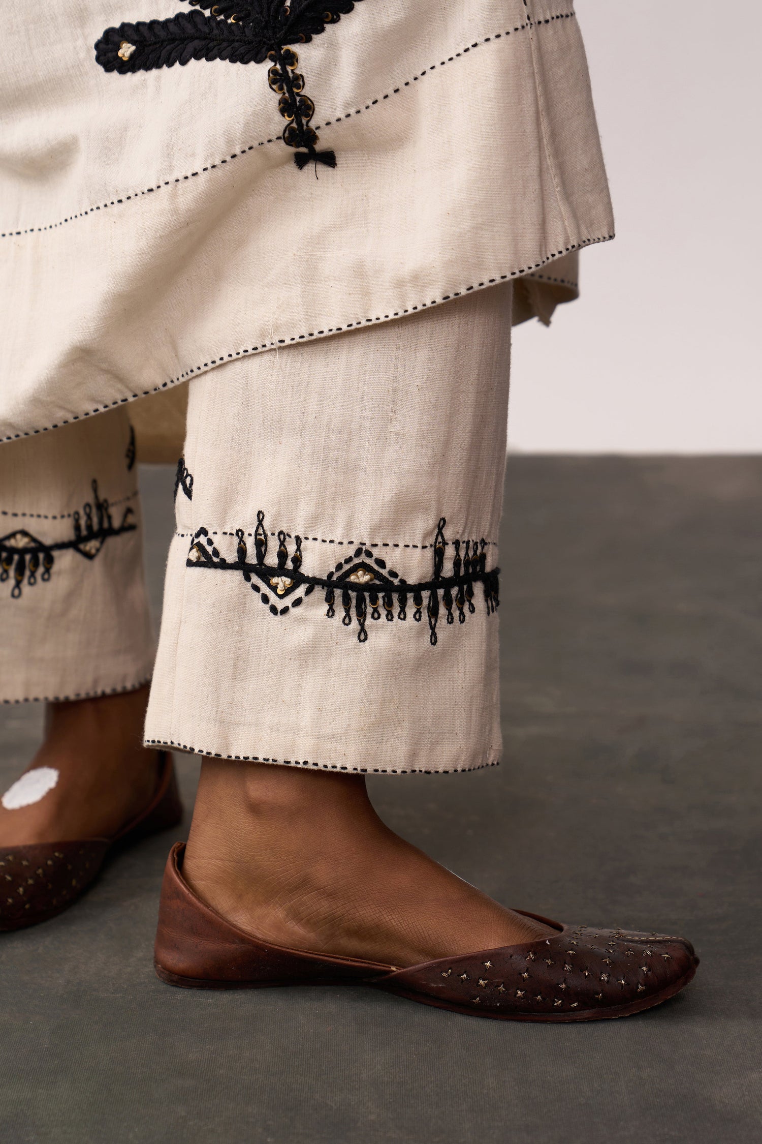 'Sucheta' Ivory Handspun Kurta Set