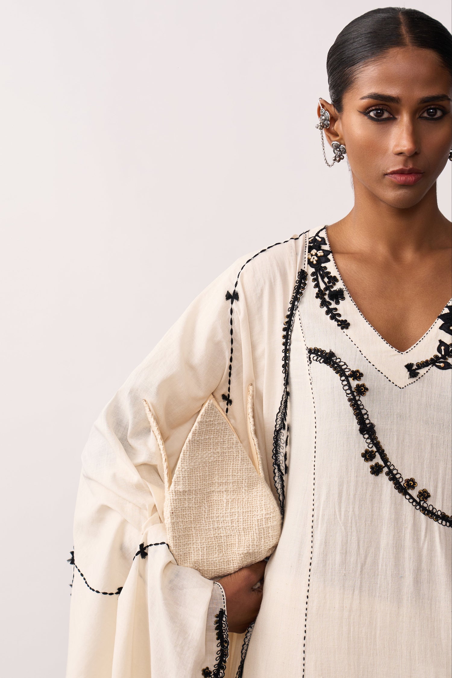 'Sucheta' Ivory Handspun Kurta Set
