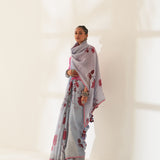 'Chameli' Pure Linen Handloom Sari