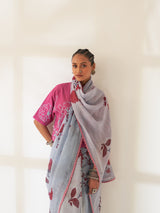 'Chameli' Pure Linen Handloom Sari