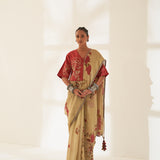 'Parag' Pure Linen Handloom Sari