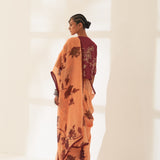 'Kunjan' Pure Linen Handloom Sari