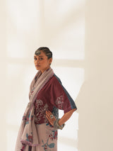 'BEEYA' Pure Linen Handloom Sari