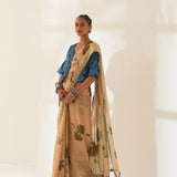 'Sanobar' Pure Linen Handloom Sari