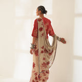 'Bela' Pure Linen Handloom Sari