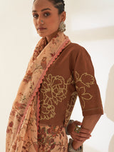 'Lajwanti' Pure Linen Handloom Sari