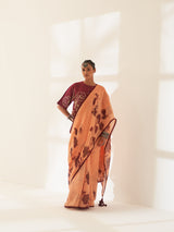 'Kunjan' Pure Linen Handloom Sari