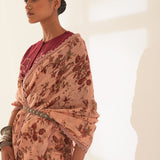 'Kaner' Pure Linen Handloom Sari