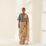 'Phoolan' Pure Linen Handloom Sari