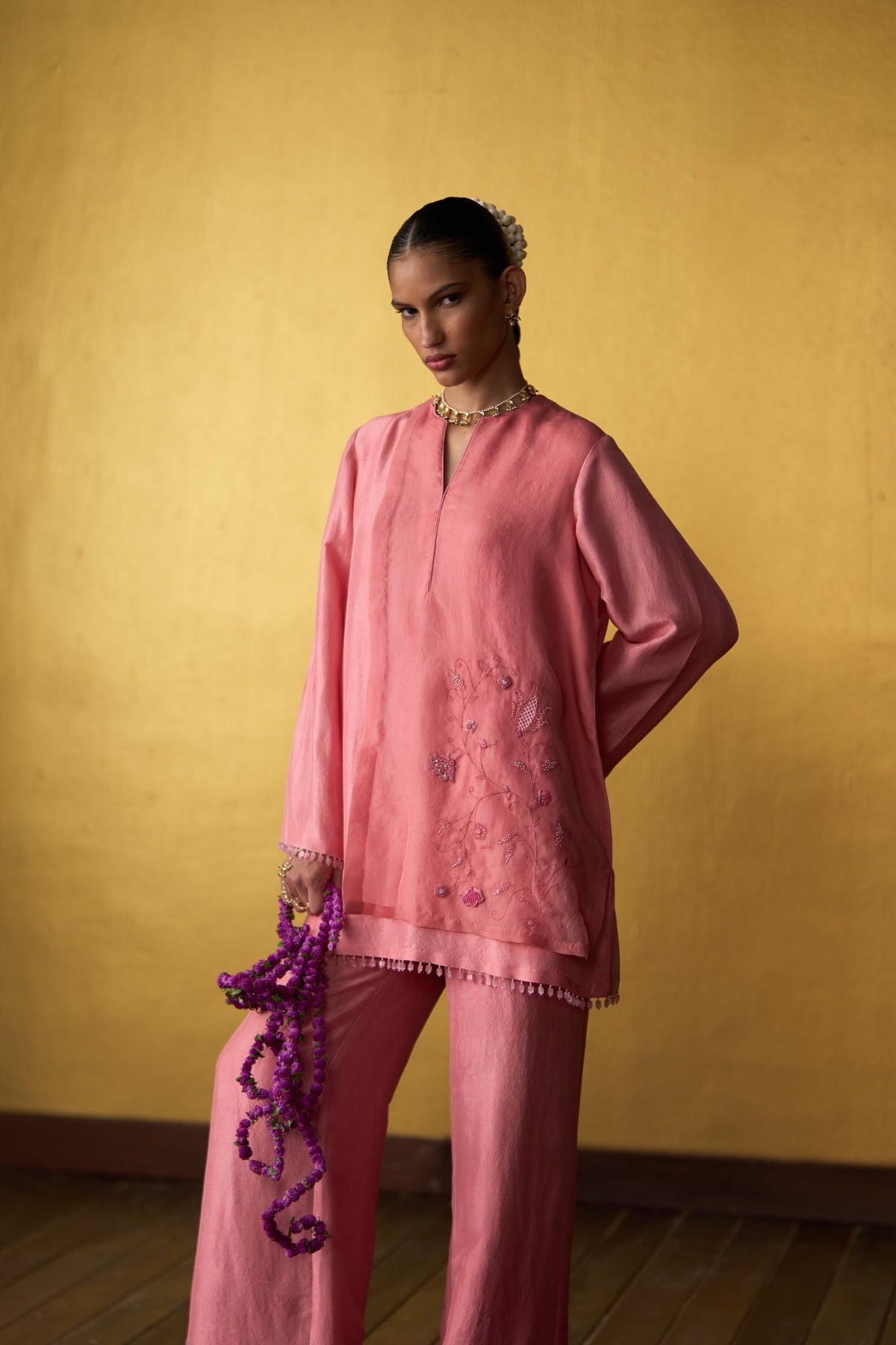 Ami Rose Pink Tunic Set