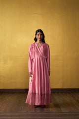 Nira Rose Pink Anarkali with Jacket