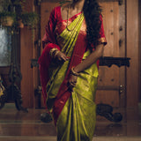 Real Gold Zari Pure Silk Kanjivaram Handloom Sari