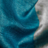 Azure Blue Zari Jamdani Pure Tussar Handloom Sari