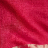 Fuschia Zari Jamdani Pure Tussar Handloom Sari