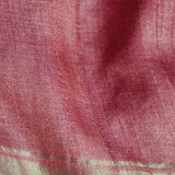 Flamingo Pink Zari Jamdani Pure Tussar Handloom Sari
