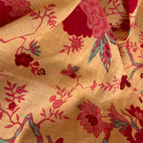 'Yamini' Multicolored Linen Handloom Sari