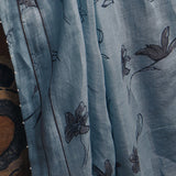 Spring Powder Grey Blue Linen Handloom Sari
