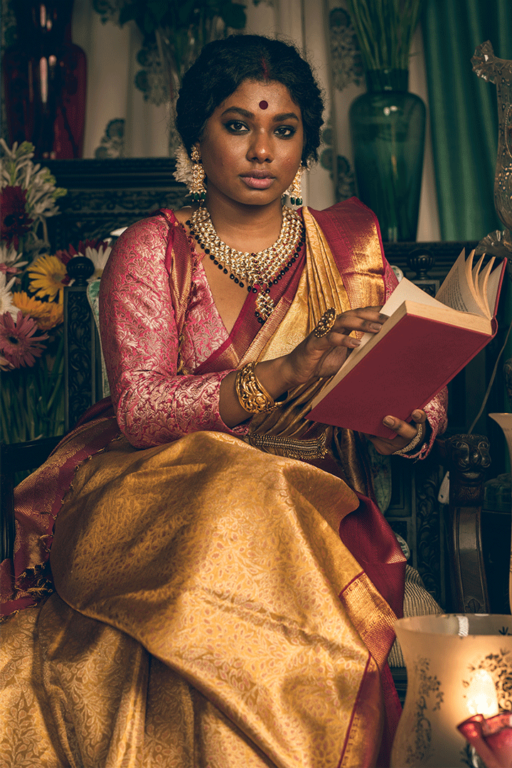 Mustard Zari Pure Silk Kanjivaram Handloom Sari