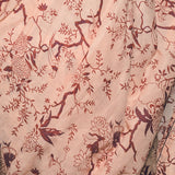 Forest pattern Pastel Linen Handloom Sari