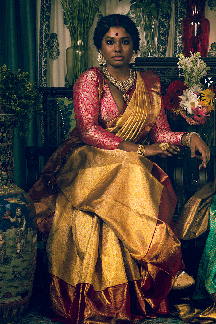 Mustard Zari Pure Silk Kanjivaram Handloom Sari