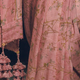 Pink Magnolia Linen Handloom Sari