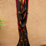 Sanjh Pure Raw Pure Kalamkari Handloom Sari