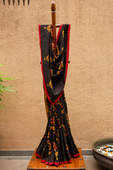 Sanjh Pure Raw Pure Kalamkari Handloom Sari