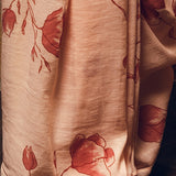'Koumari' Poppy Pink Linen Handloom Sari