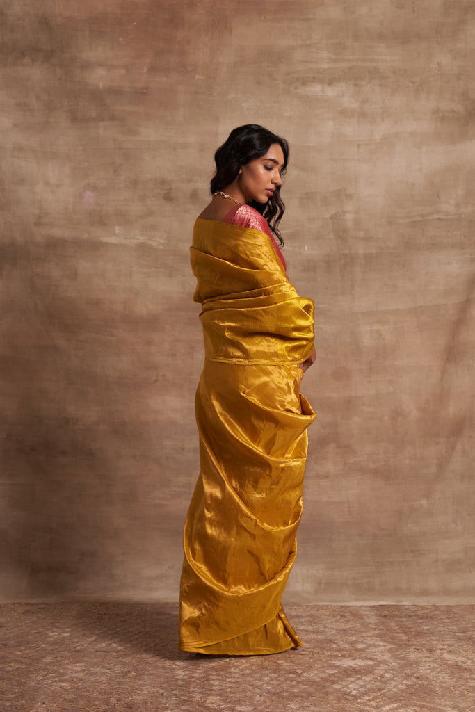'Sunehari Potli' Tissue Benarasi Handloom Sari